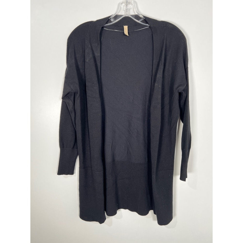 Soyaconcept Minimalist Black Open Front Office Cardigan Sweater Minimalist XS